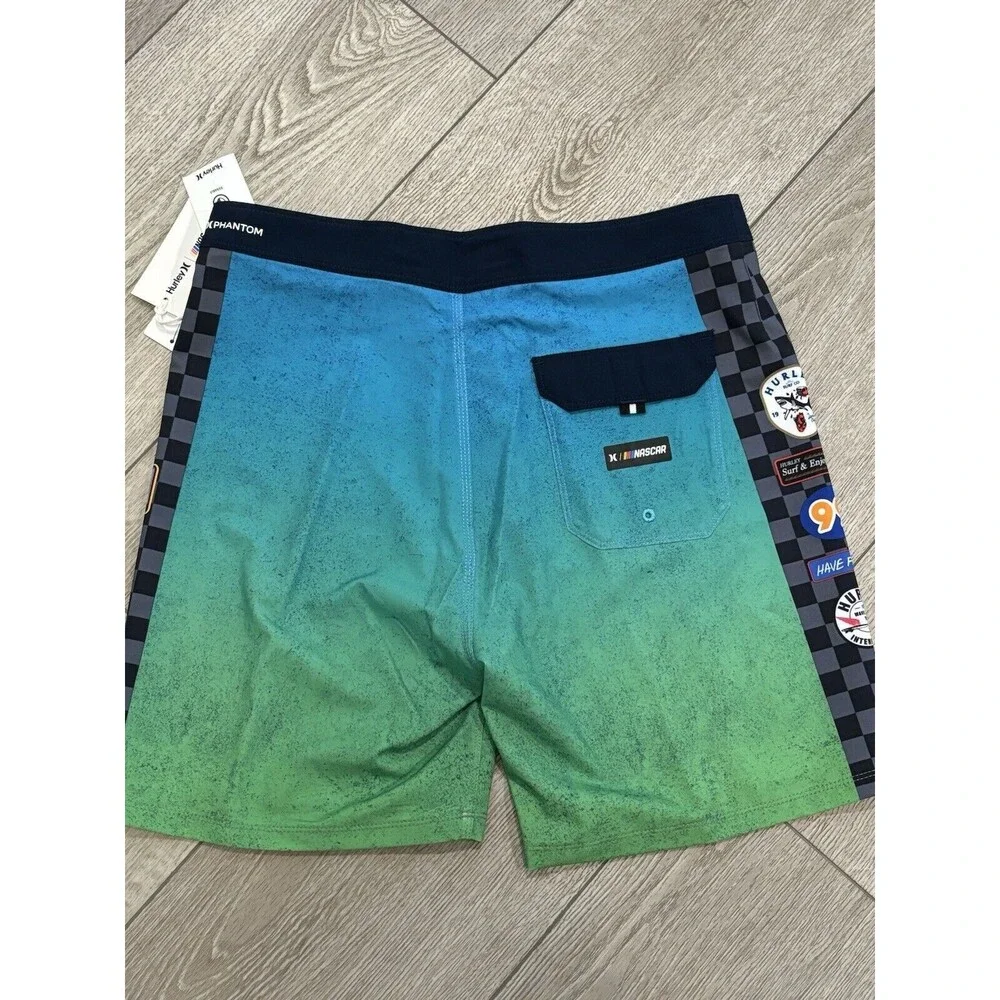 Hurley x Nascar Mens Phantom‎ Eco Nascar Racetrack Board Shorts Swim Size 30